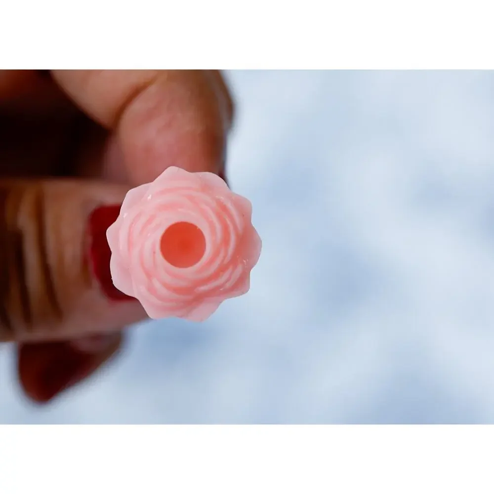 VTG Set of 14 Floral Rose Cake Toppers Candle Holders Retro MCM Birthday Decor